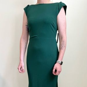 Hunter Green Long Gown, Lulus. Size L, new with tags